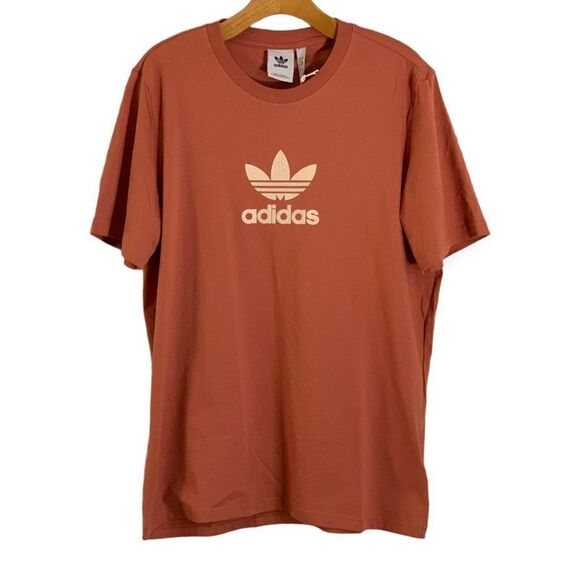 adidas Trefoil Logo Rhinestone Short Sleeve Cotton Jersey Tee - Picture 1 of 7